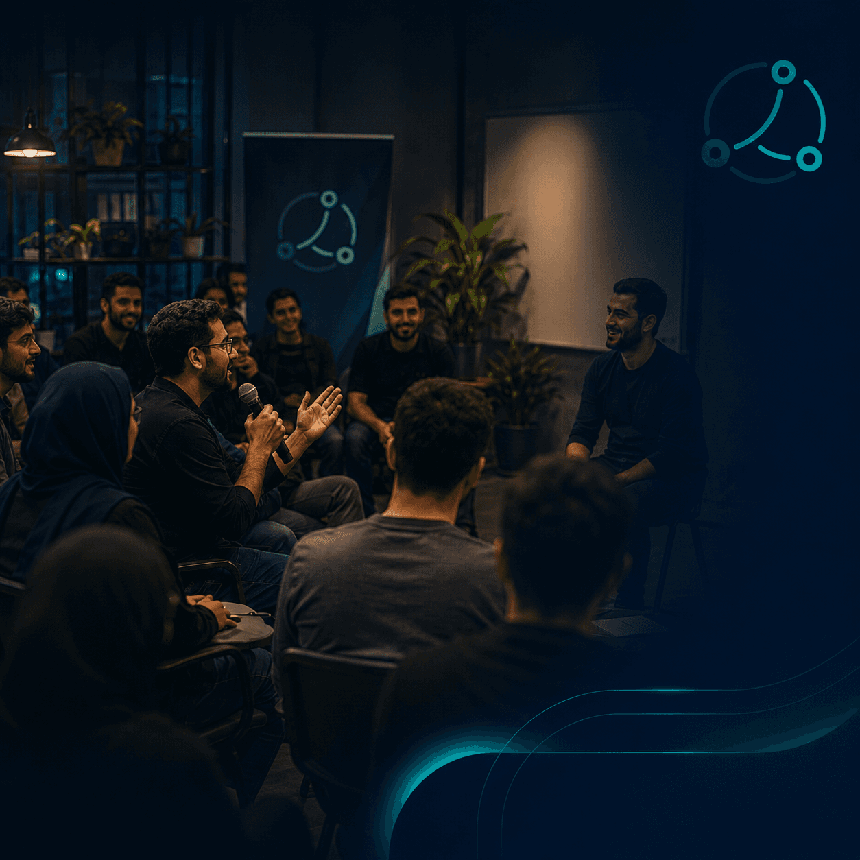 تصویر جامعه یادگیری و گفتوگوی تکنولوژی